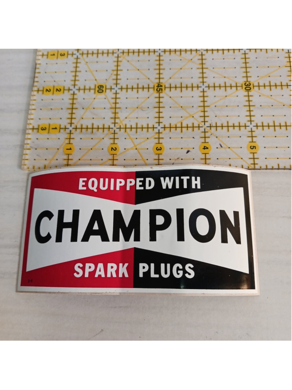 Champion Spark Plugs Decal Sticker Red Black Vintage